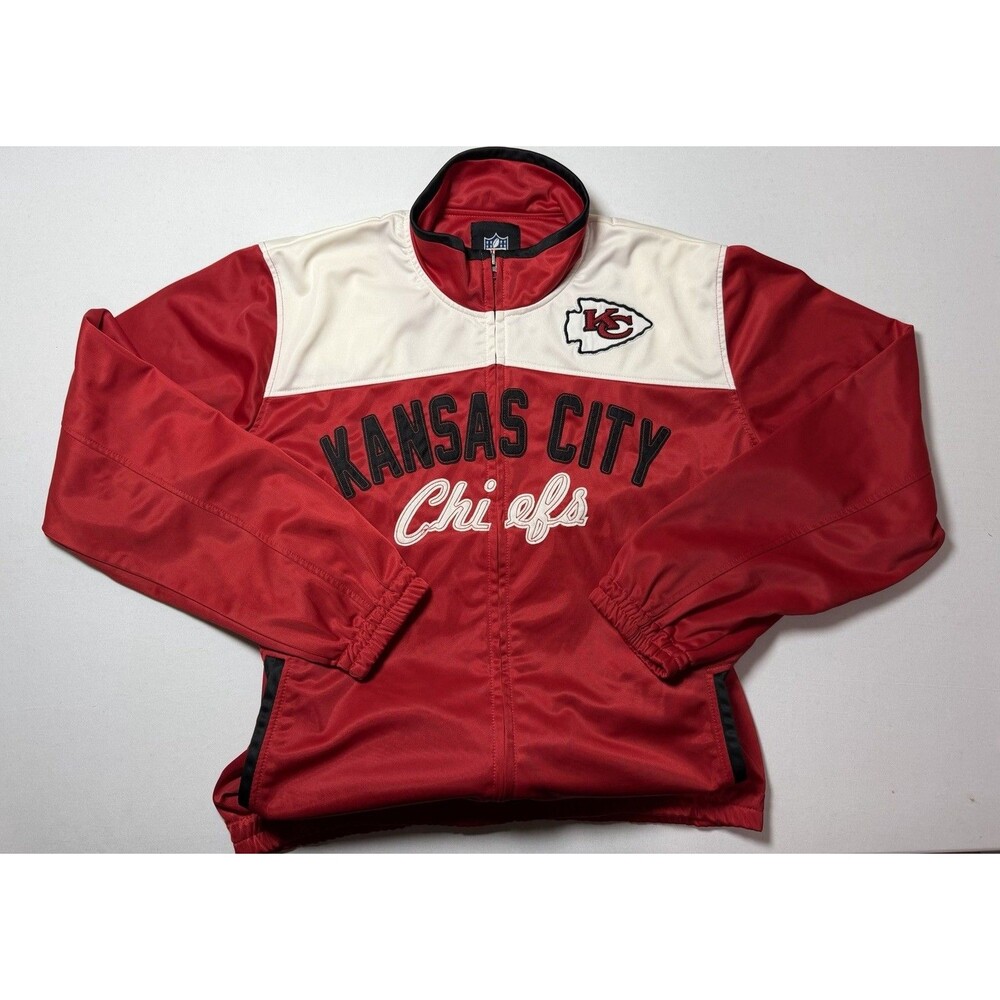 Kansas City Chiefs Jacket Men’s Licensed NFL Red Chiefs Zip Up Size XL